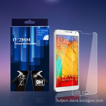 OEM anti-crack 0.33mm round angle 2.5D curved edge tempered-glass screen protector for Samsung Note3